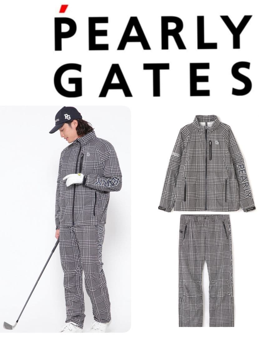 パーリーゲイツ エコユース ナイロンストレッチ チドリドビー レイン上下セット