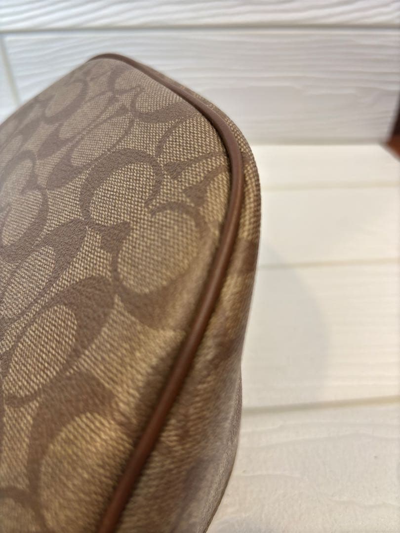 COACH シグネチャー ウエストバッグ ボディバッグ レザー 茶色
