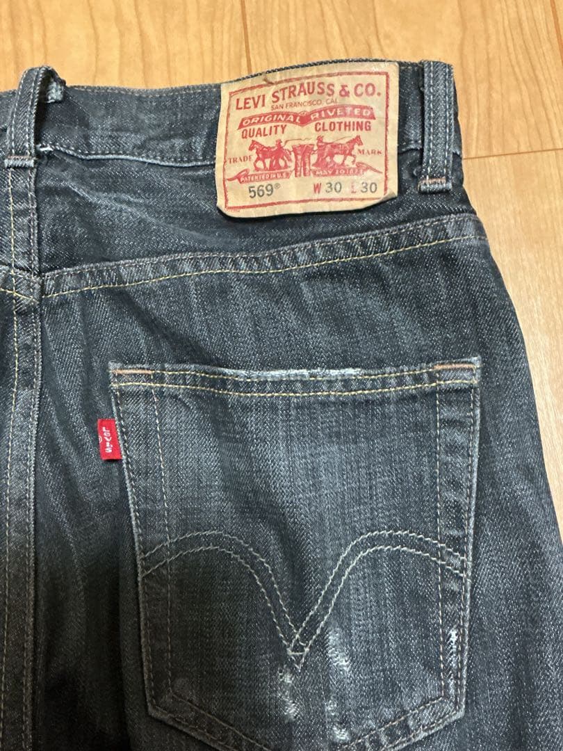 Levi's 569 ブラックデニム W30 L30 Dead Stock