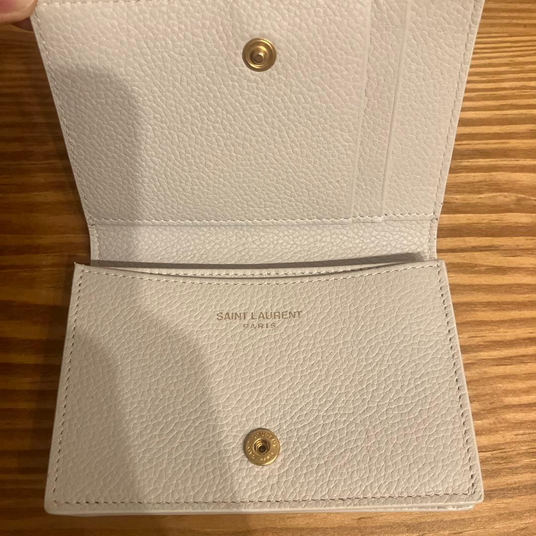 SAINT LAURENT ホワイト 名刺入れ