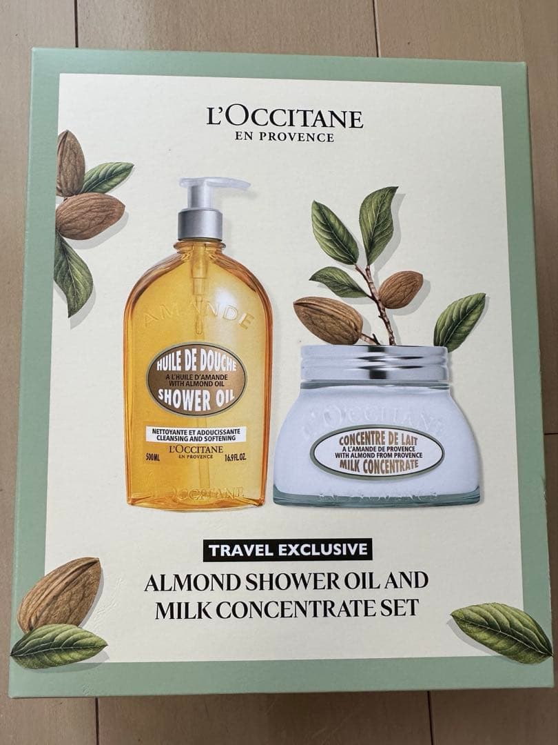 L'OCCITANE アーモンドシャワーオイルとミルクコンセントレートセット