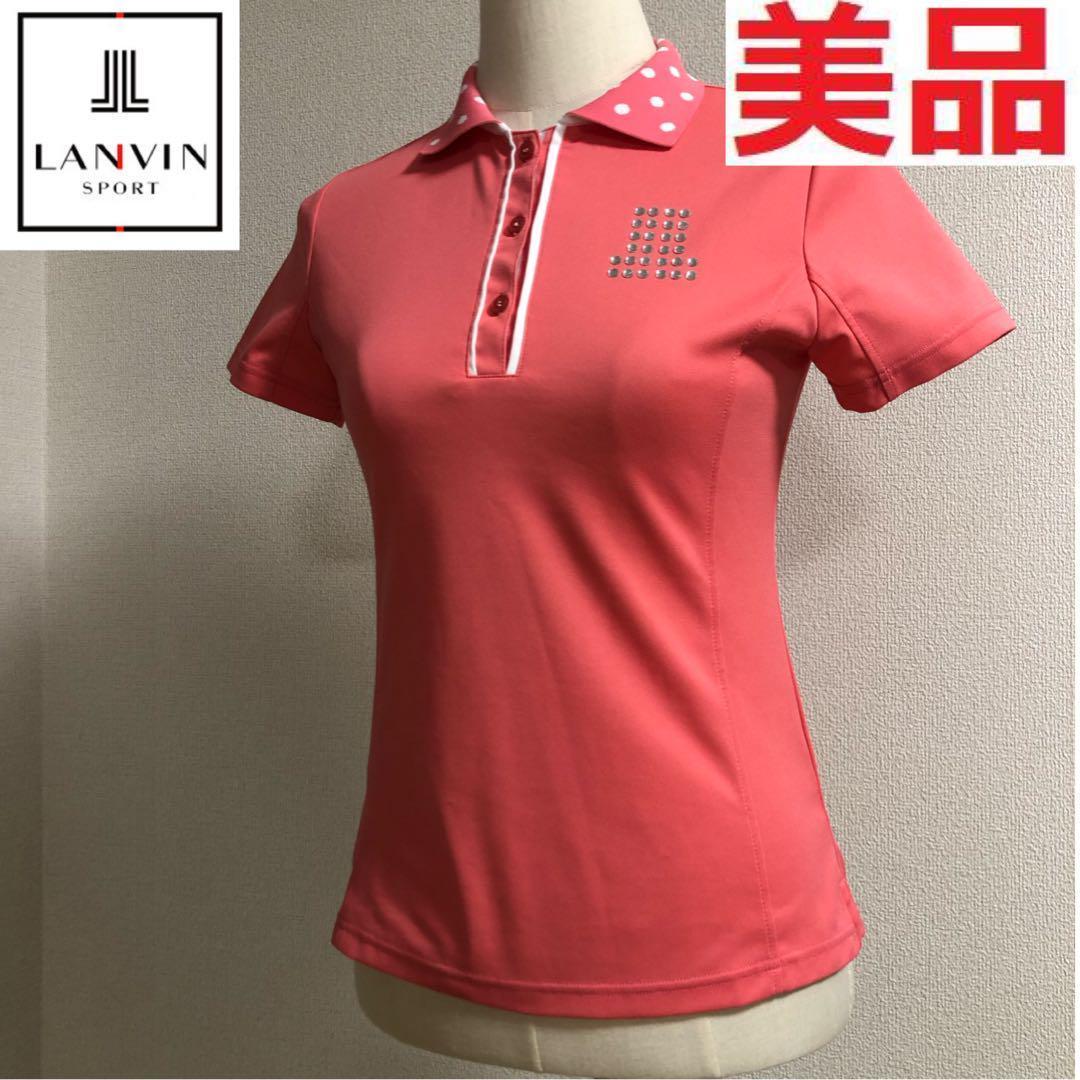 美品 ランバンスポール ゴルフ ポロシャツ ピンク 系 サイズ38