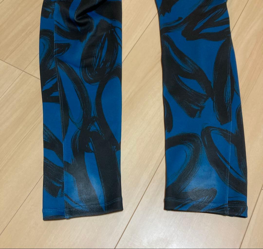 SUKALA☆ハートプリントサイドギャザーレギンス☆Mサイズ使用品ネイビーブルー