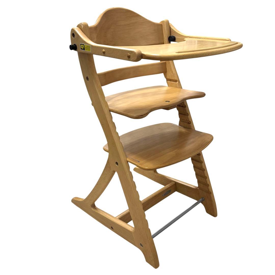 美品 大和屋 ヤマトヤ すくすくチェア スリムプラス テーブル付 ナチュラル