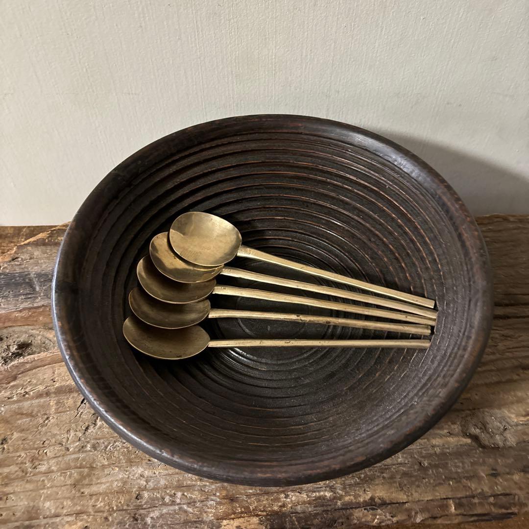 李朝スッカラ5点　(g228)韓国スプーン.アンティーク.ヴィンテージ.古道具