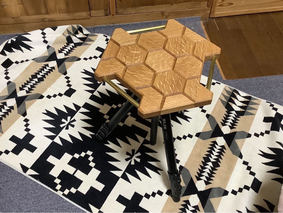 ヘキサゴンテーブル天板三脚テーブルヘキサゴン132 ホワイトオーク