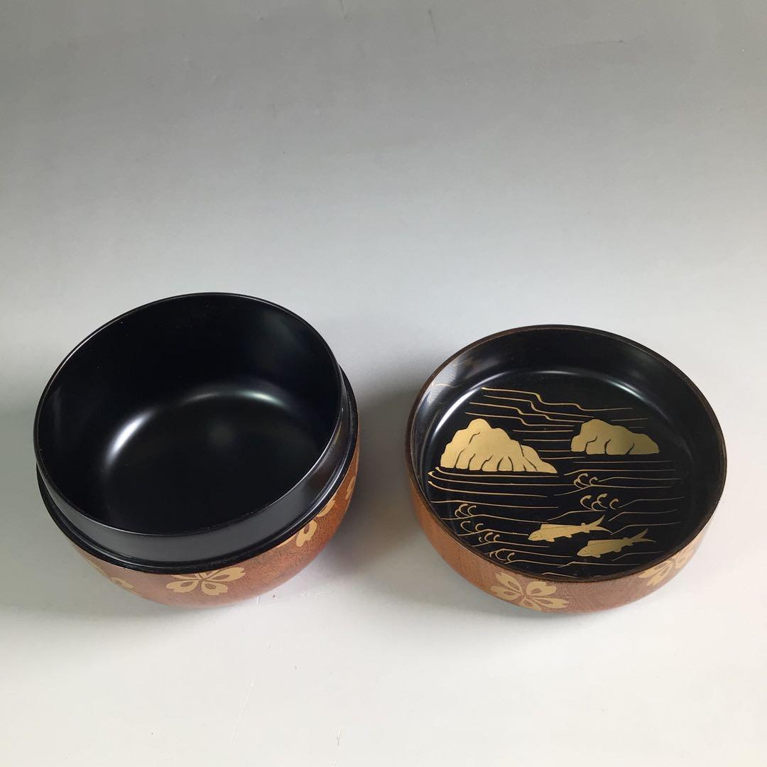 Ｒ３５９　棗　『中村宗悦作』『淡々斎好写』『桜蒔絵』『大堰川棗』　共箱　茶道具