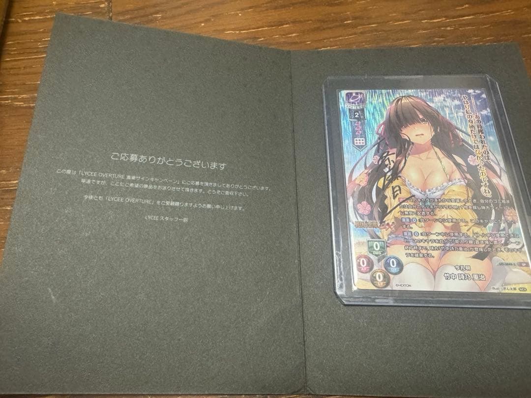 lycee　竹中　詩乃　重治　今孔明　直筆サイン　戦国恋姫EX