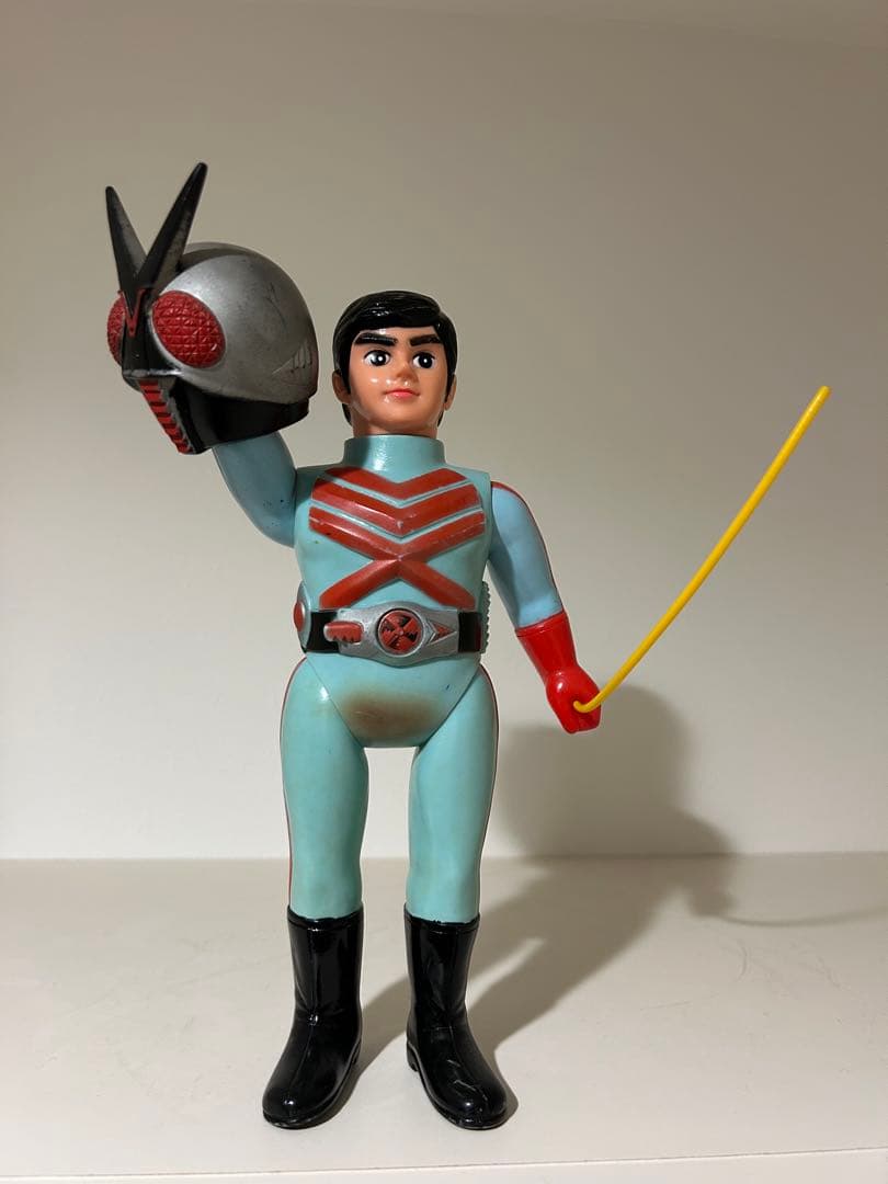 超絶希少な武器付】　仮面ライダー X　当時物　ポピー　面取れ　旧バンダイ　ソフビ