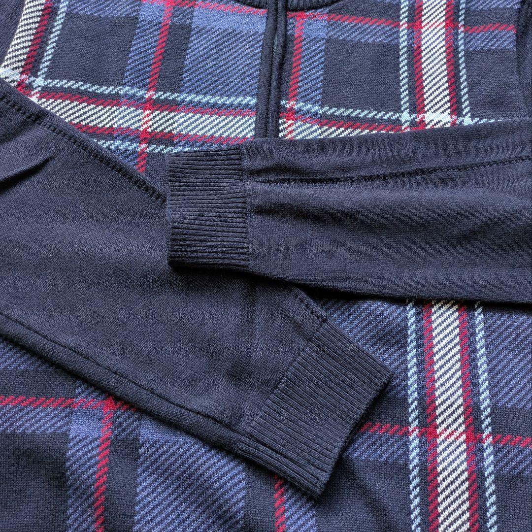 Munsingwear チェック柄ハーフジップセーター