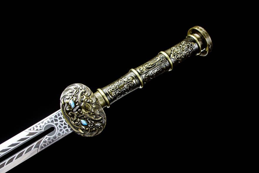 青面獣漢剣-高性能マンガン鋼 古兵器 武具　刀装具　日本刀　模造刀 居合刀