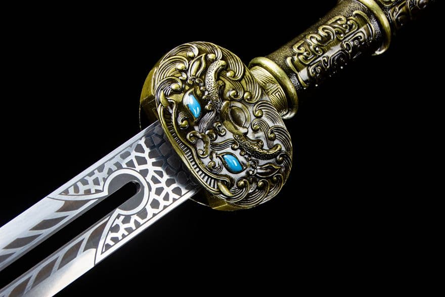 青面獣漢剣-高性能マンガン鋼 古兵器 武具　刀装具　日本刀　模造刀 居合刀