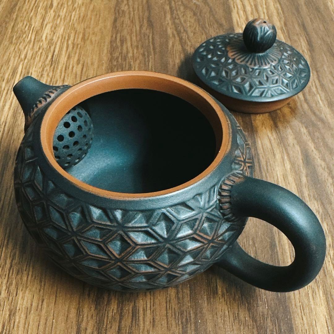 【茶道具】 満彫西施壺 1個