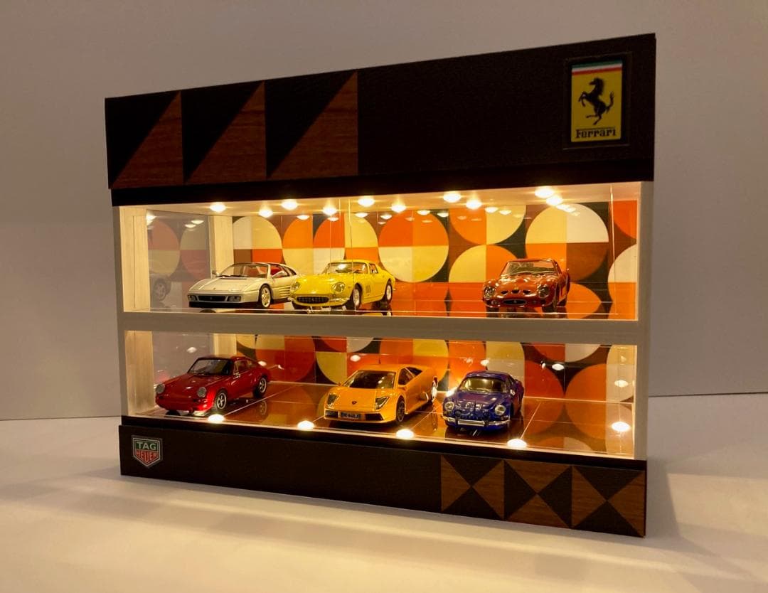 1/43展示可・Bauhausデザイン・照明付ディスプレーBOX /ネオジオラマ