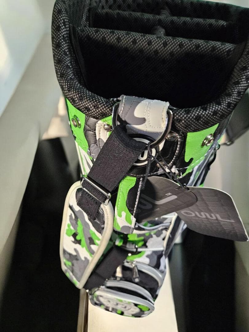 【新品未使用】OWL ワニ柄カモフラージュ ゴルフバッグGREEN