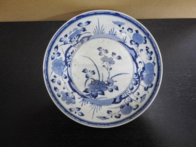 伊万里染付皿　大明成化年製　MA339