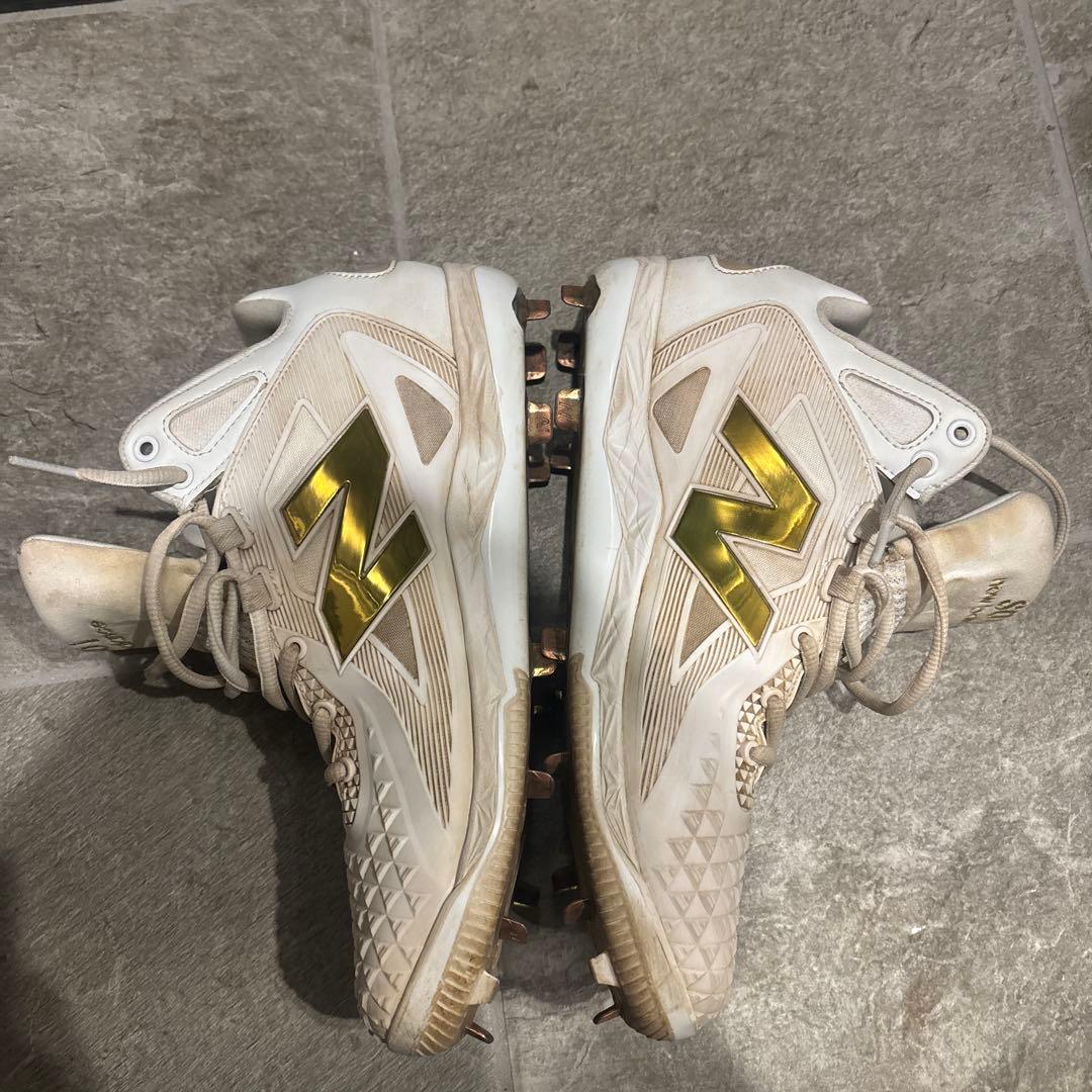 New Balance S01 スパイク ホワイト/ゴールド　大谷翔平