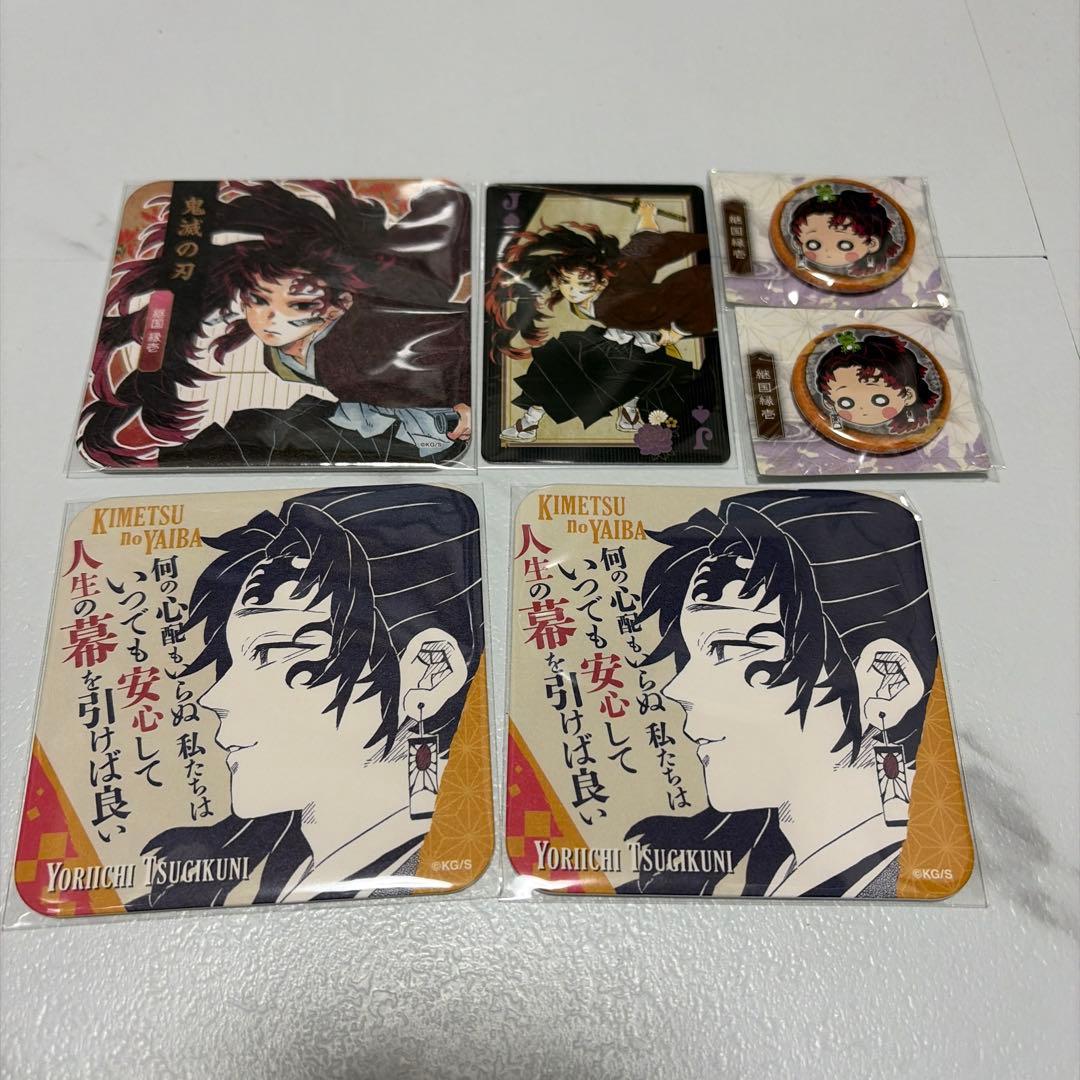 鬼滅の刃 継国縁壱 トランプ コースター 缶バッジ