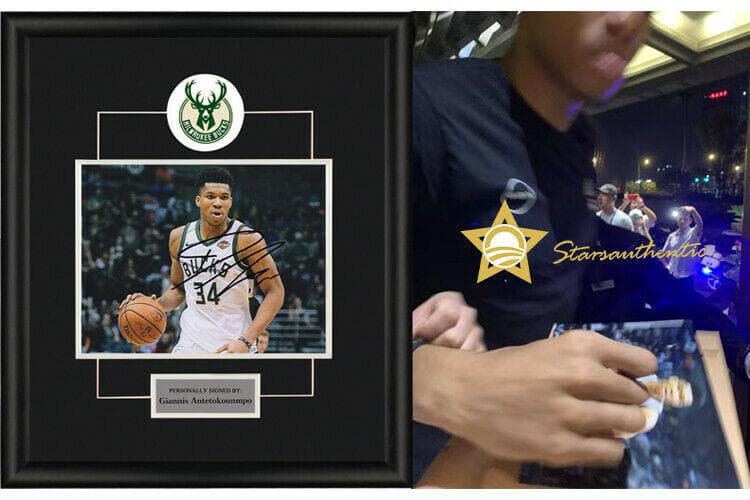 直筆サイン入り写真 ヤニス・アデトクンボ ミルウォーキーバックス SA鑑定済