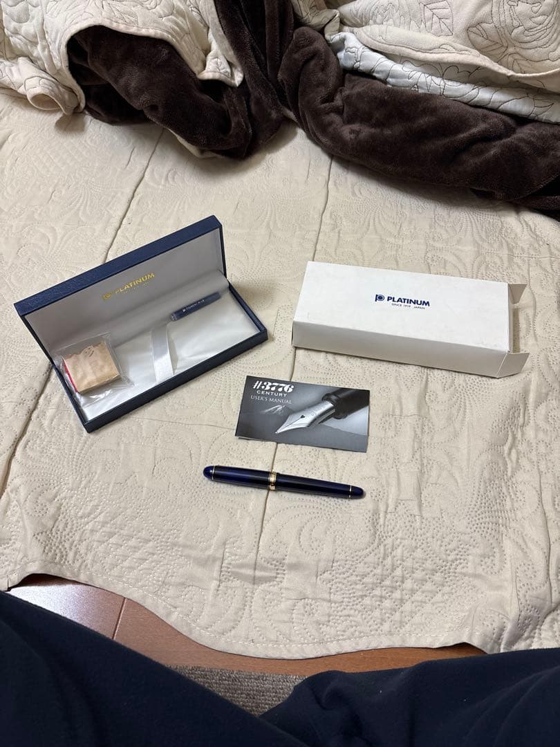 PLATINUM 万年筆 ネイビー 3776