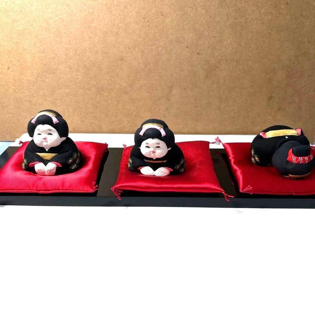 お福さん人形3体セット