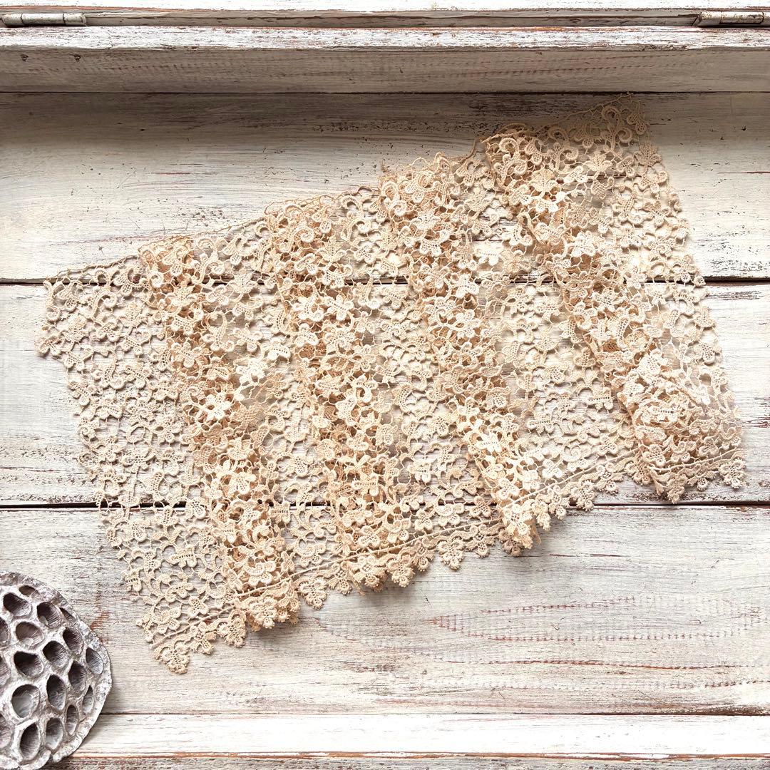 フランス　アンティークレース　アイリッシュ・クロッシェ　ギピュールレース手芸雑貨