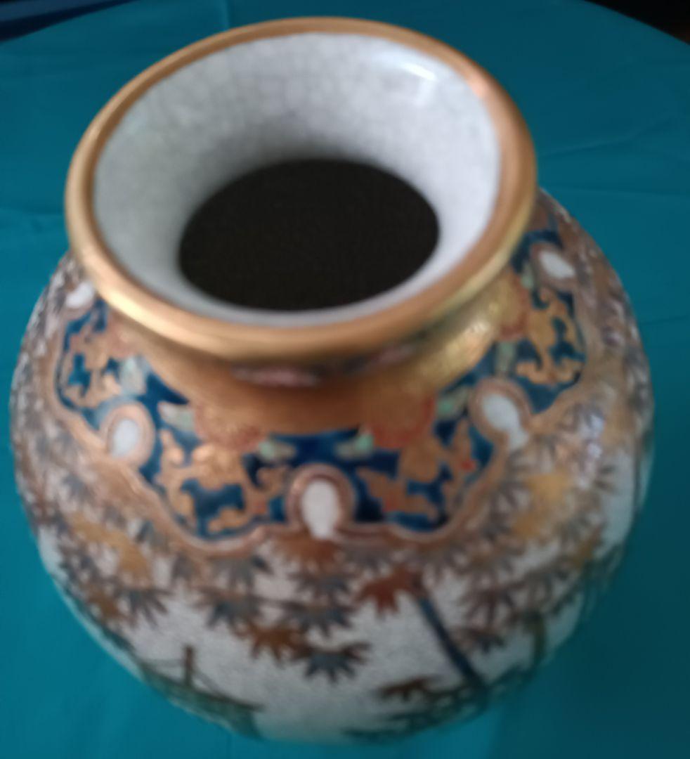 薩摩焼【献上薩摩焼人物図　竹林七賢人図】美術品