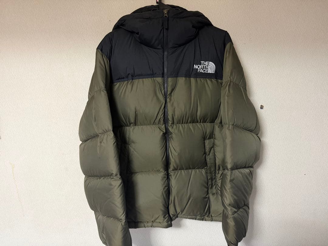 THE NORTH FACE ダウンジャケット オリーブグリーン/ブラック