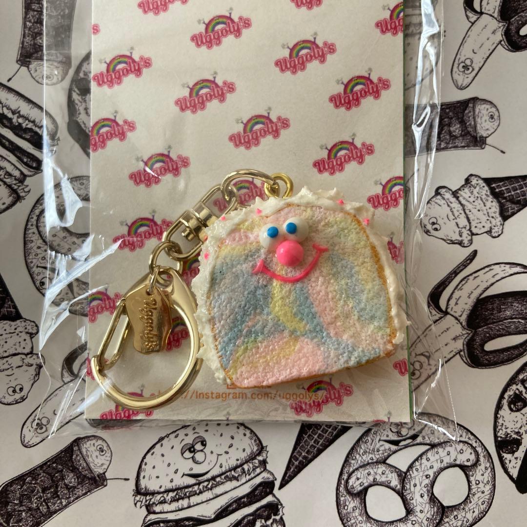 ユッゴリーズ　Uggoly's レインボーマーブルケーキ　キーホルダー　チャーム