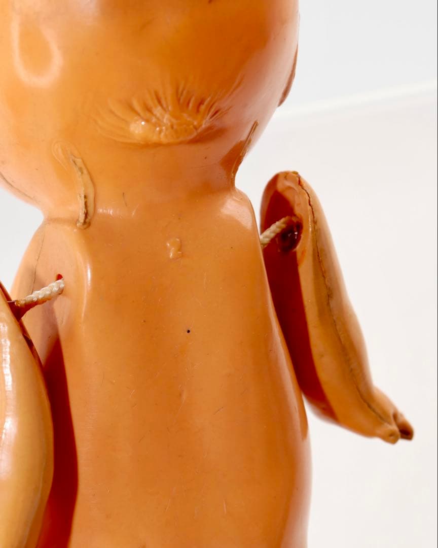 アンティーク・セルロイド・キューピー人形 ベージュ19cm