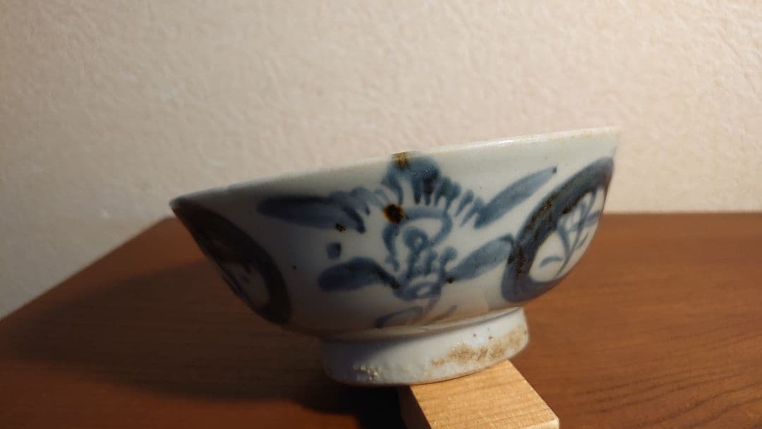白磁　染付　李朝　朝鮮陶器　古伊万里　染付鉢　アンティーク白磁　古玩　１客