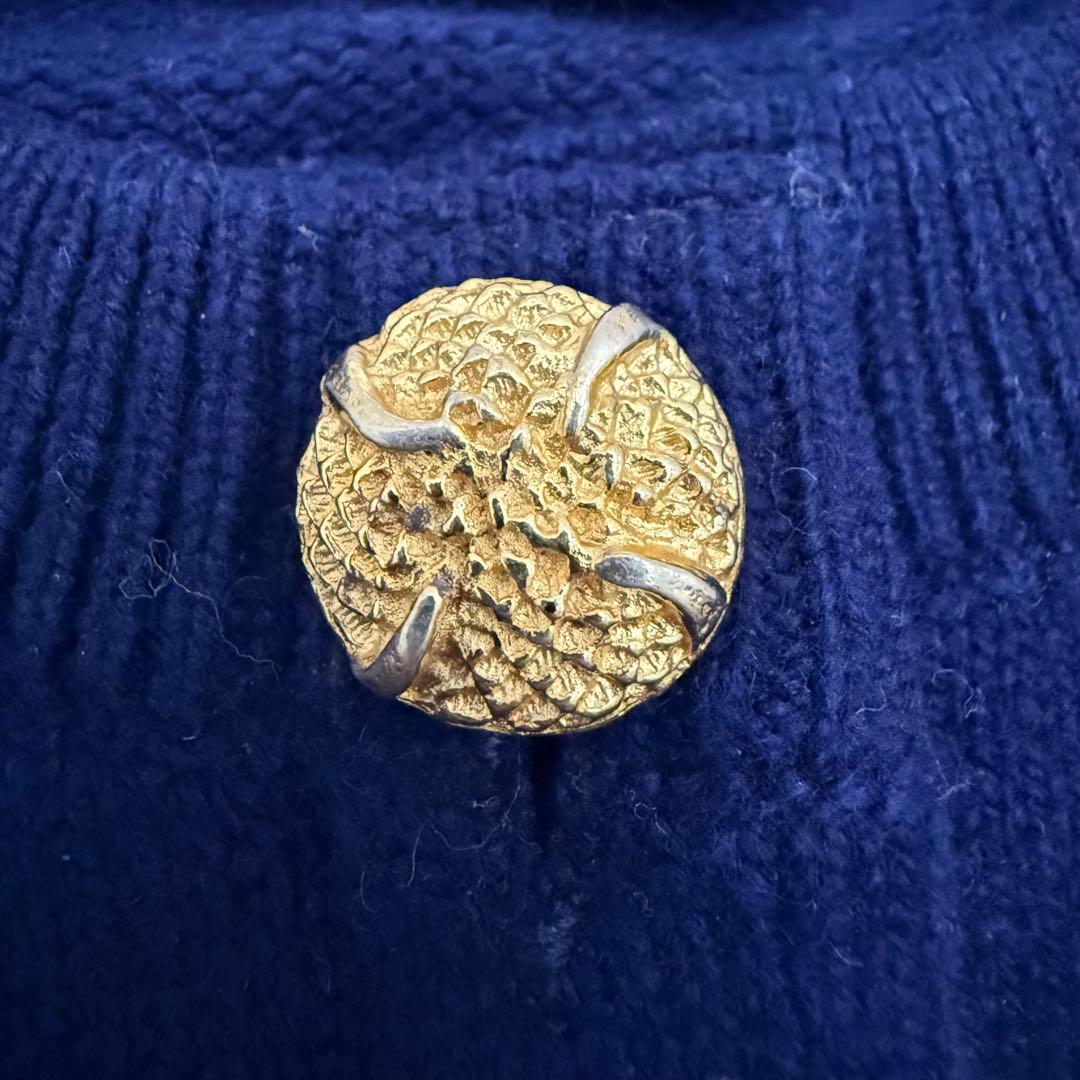 Ballantyne カシミヤ ニット 金釦 カーディガン ネイビー 36