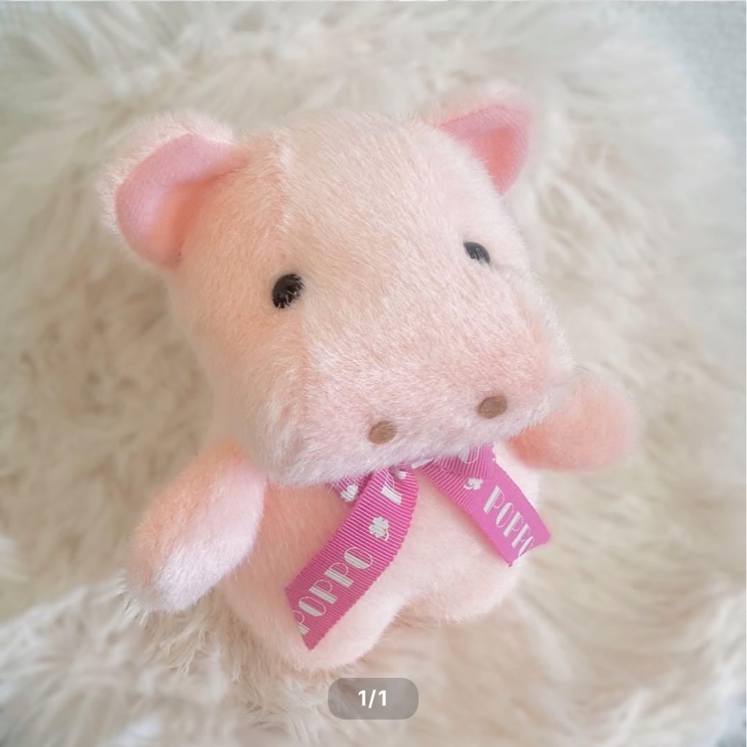 ポッポちゃん　カバ　ミニ　TAKENOKO ぬいぐるみ