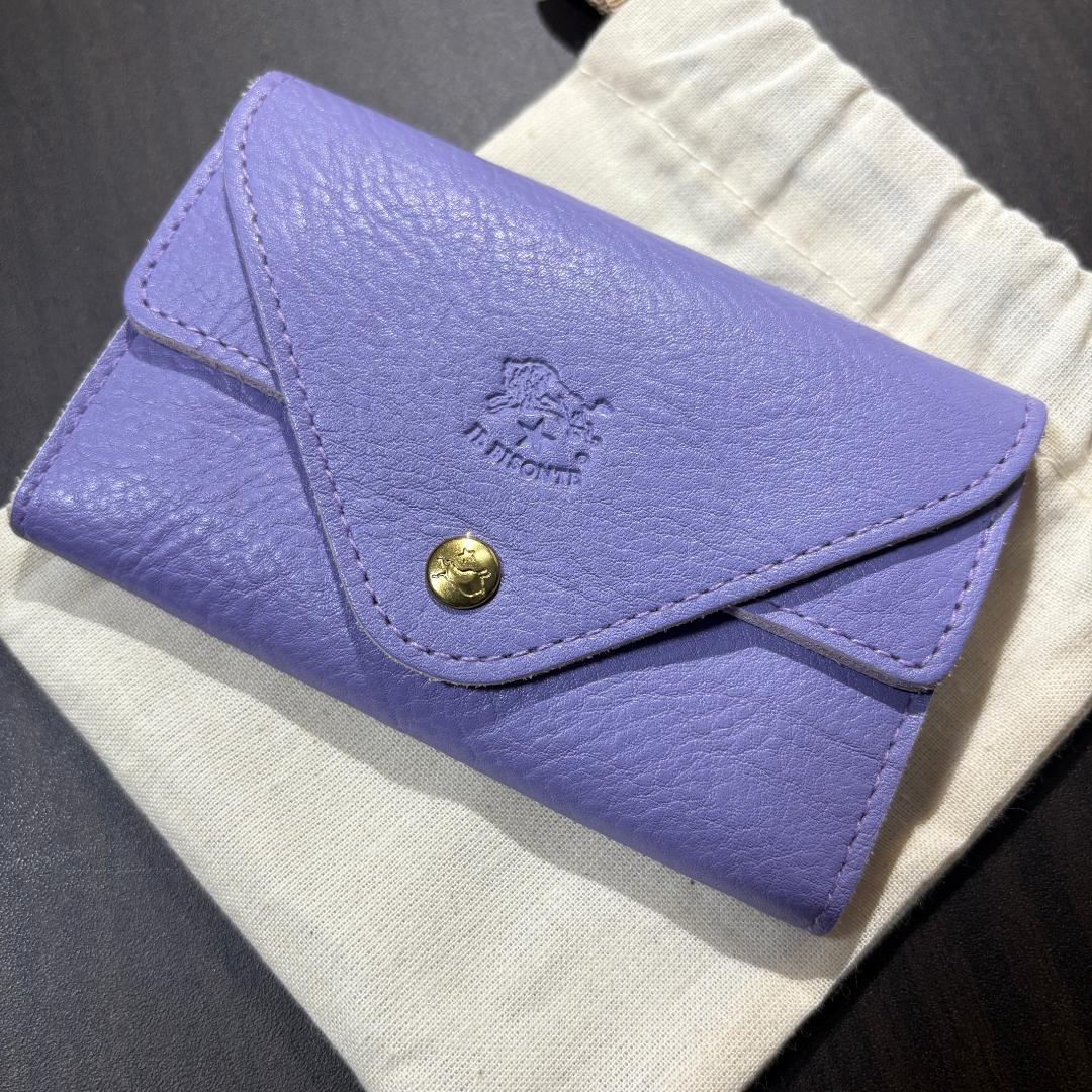 【新品未使用】イルビゾンテ 名刺入れ カードケース ラベンダー パープル