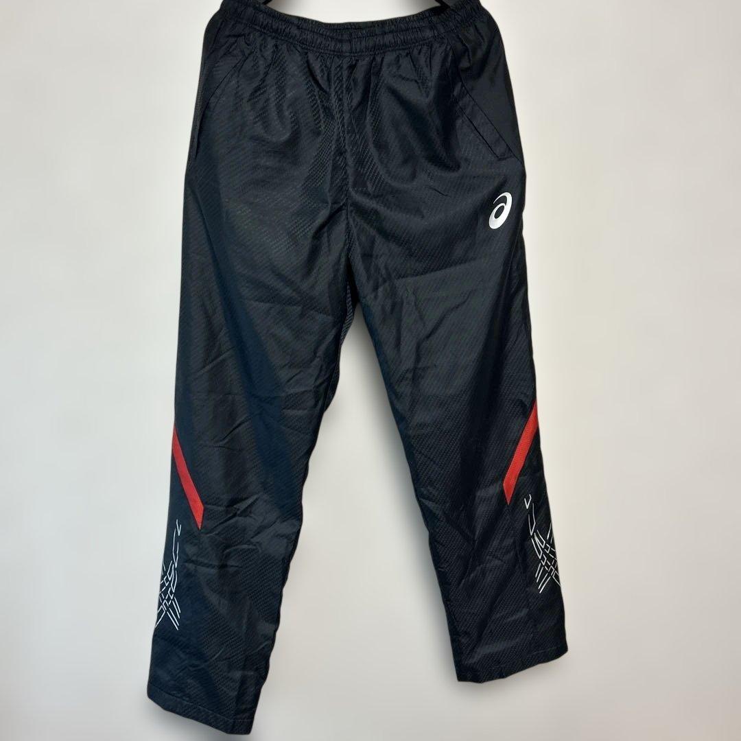 asics ウインドブレーカー セットアップ（上下）XL（O）青×黒 高機能保温