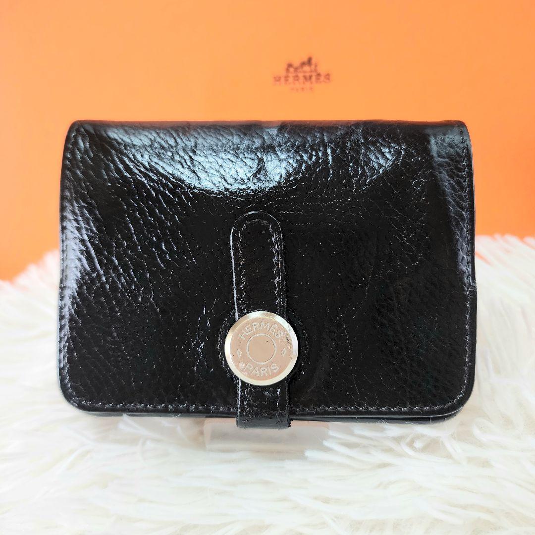 エルメス　HERMES ドゴン　カードケース　名刺入れ　財布　小銭入れ　ブラック