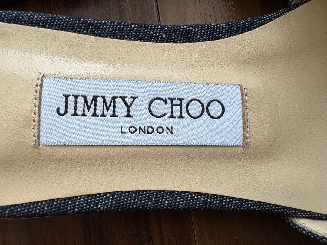 【h111e】 極美品✨ジミーチュウ ミュール36.5 デニム