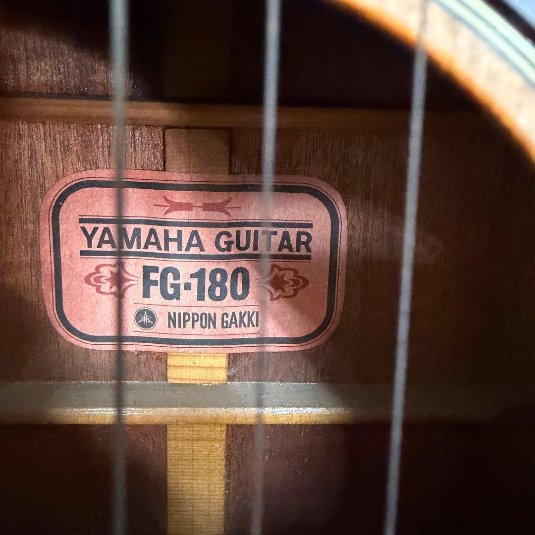 YAMAHA ヤマハ FG-180 アコースティックギター 赤ラベル ケース付き