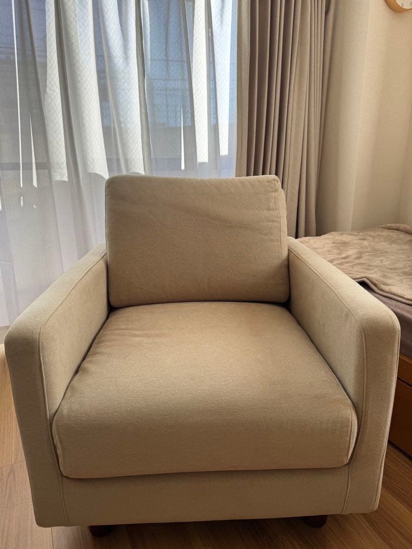 【無印良品】　1シーターソファ　ベージュ