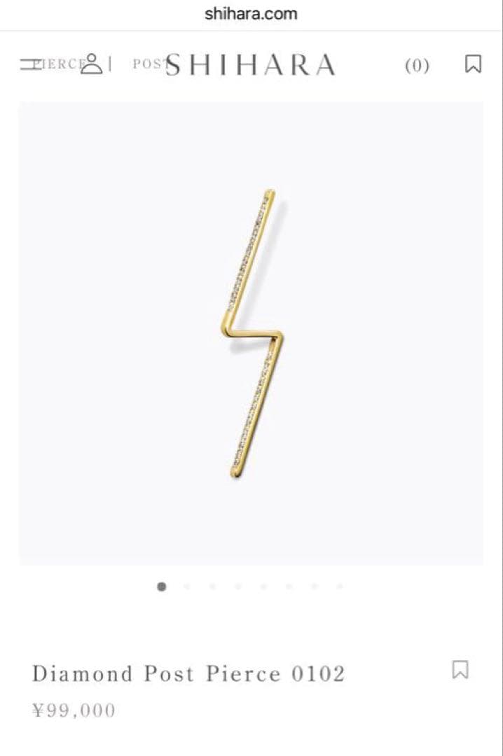 アクセサリー Shihara Diamond Post Pierce 0102