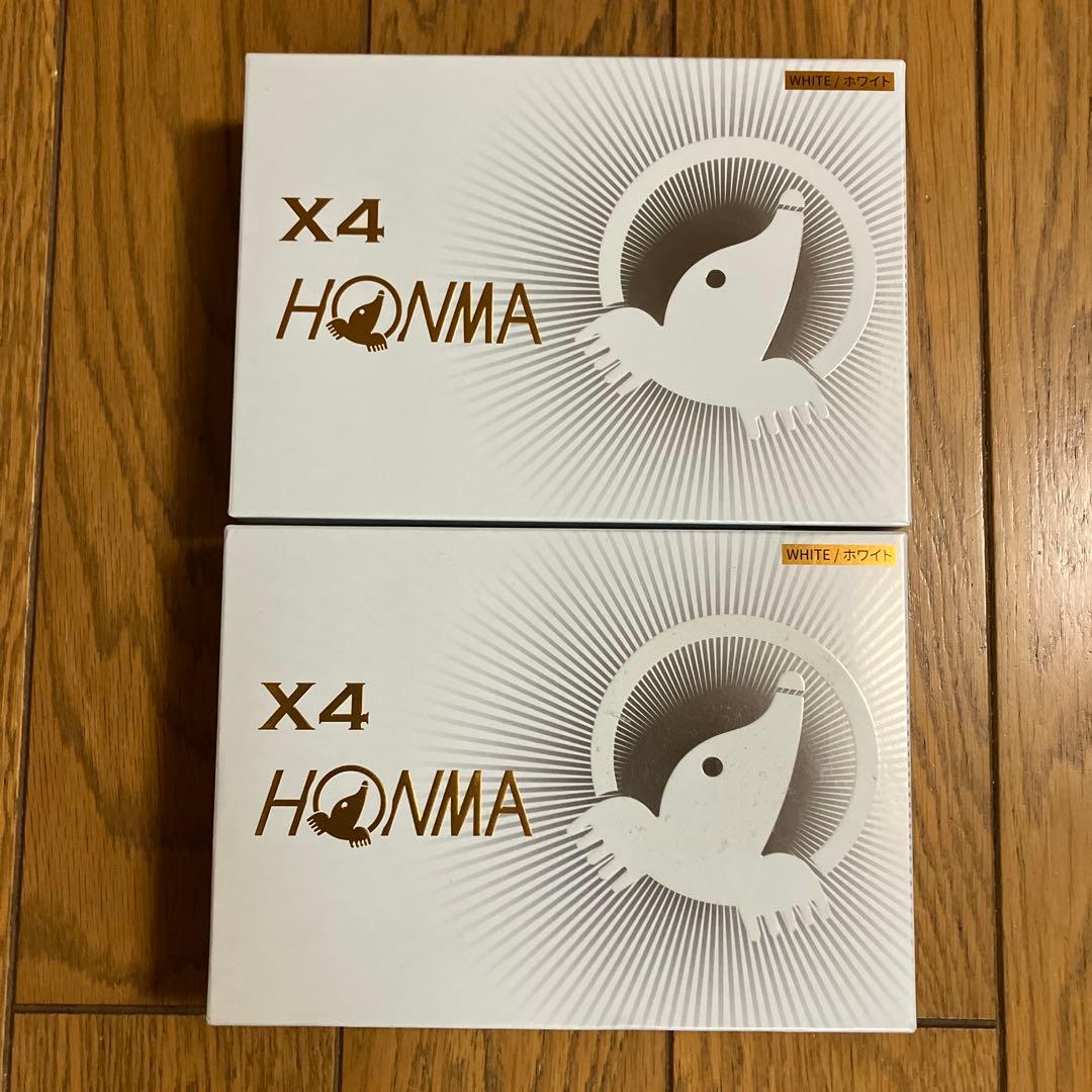 HONMA(ホンマ）ゴルフボールX4カラー ホワイト 2ダースセット24個