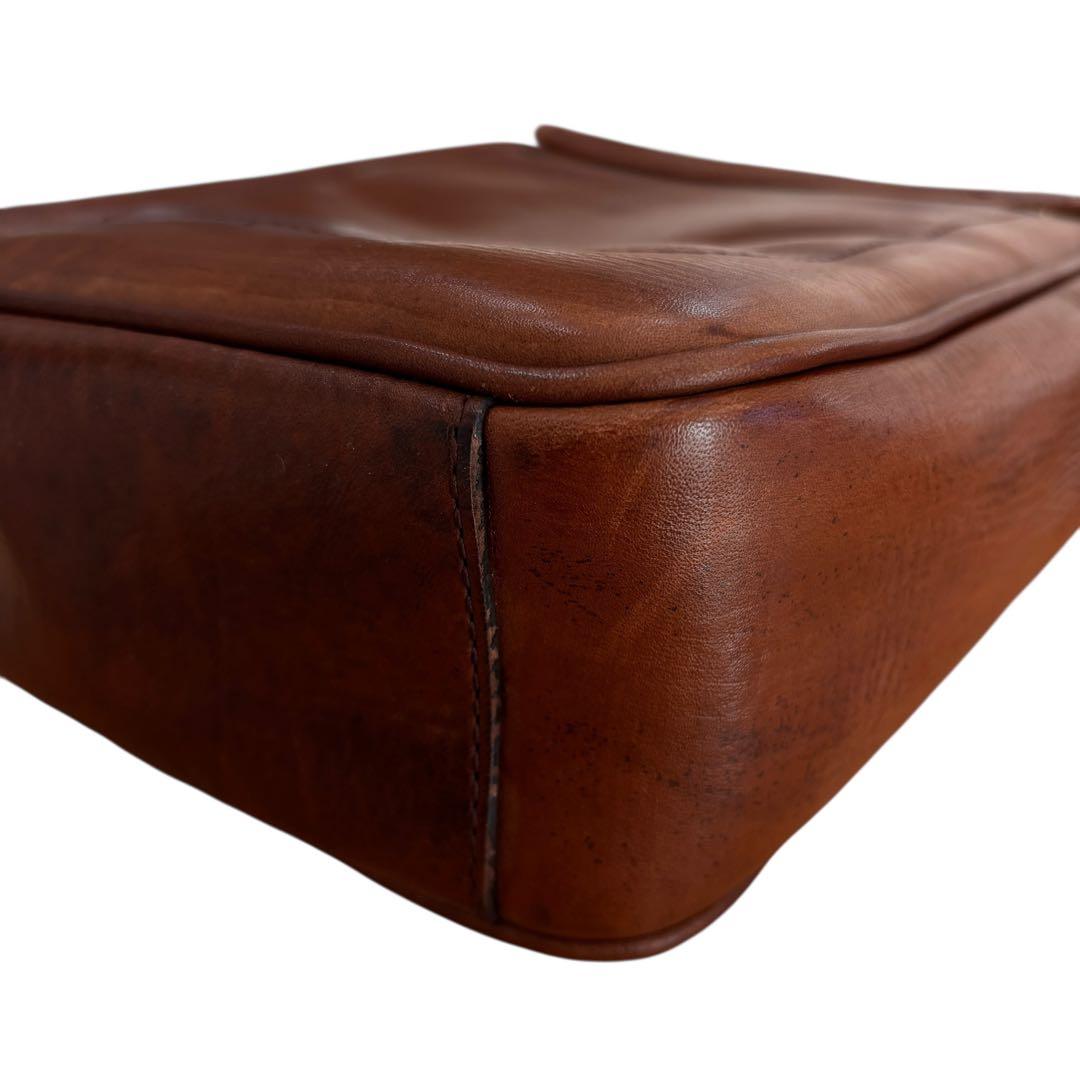 Burberry バーバリー　本革　ショルダーバッグ 茶 ヴィンテージ　レザー