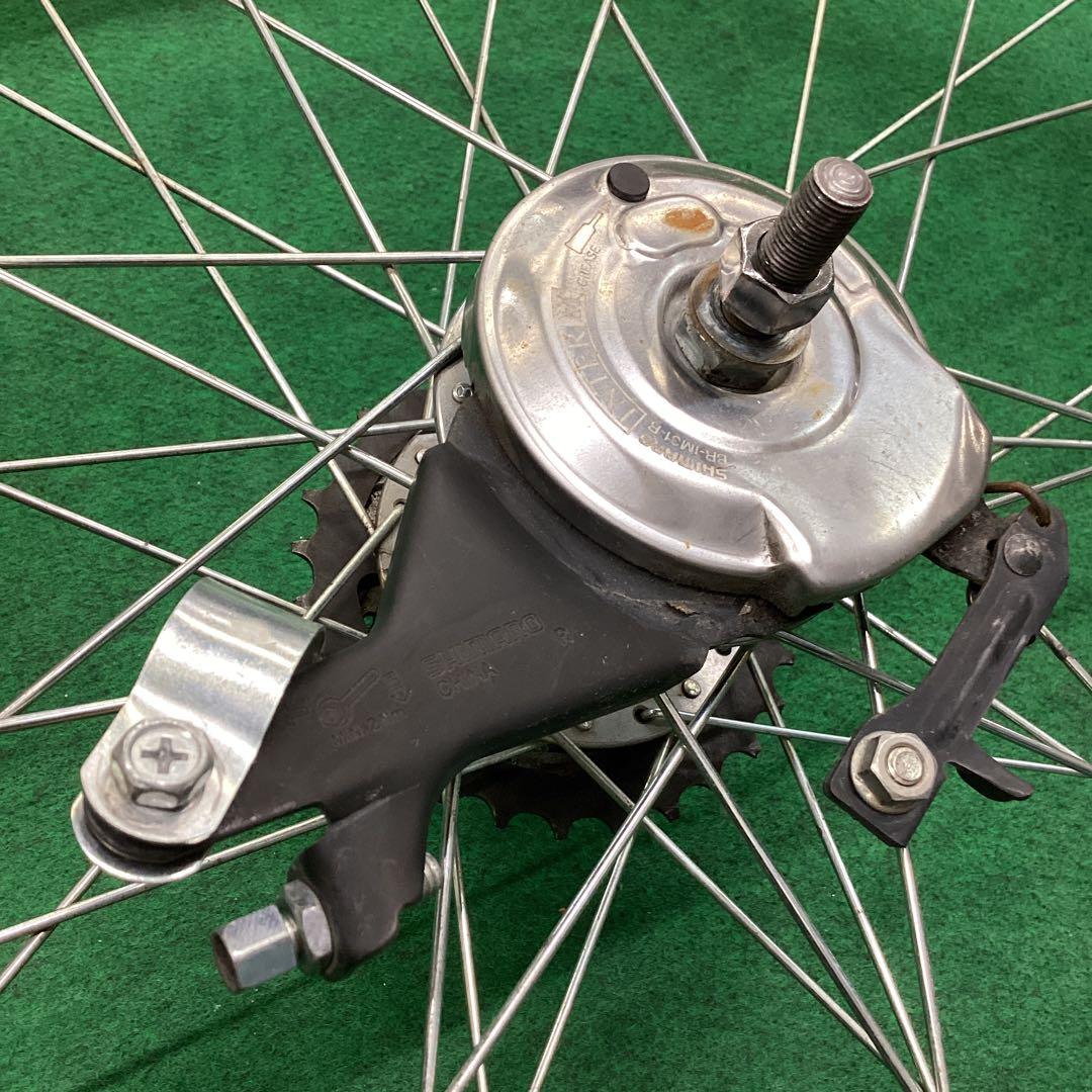 完組アルミホイール　後輪　700x42C タイヤ付　ON