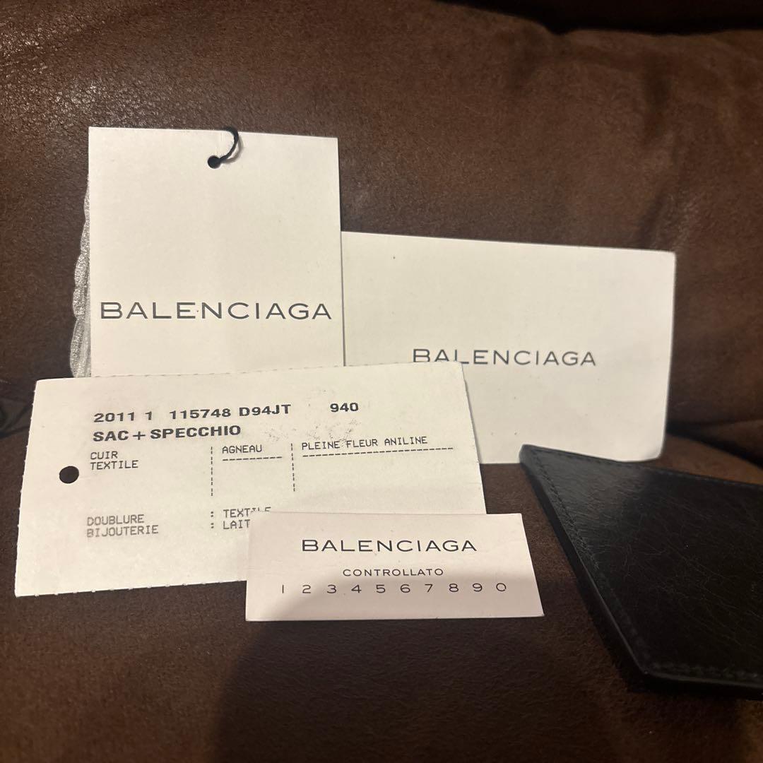 バレンシアガ シティ　ブラック　レザートートバッグ