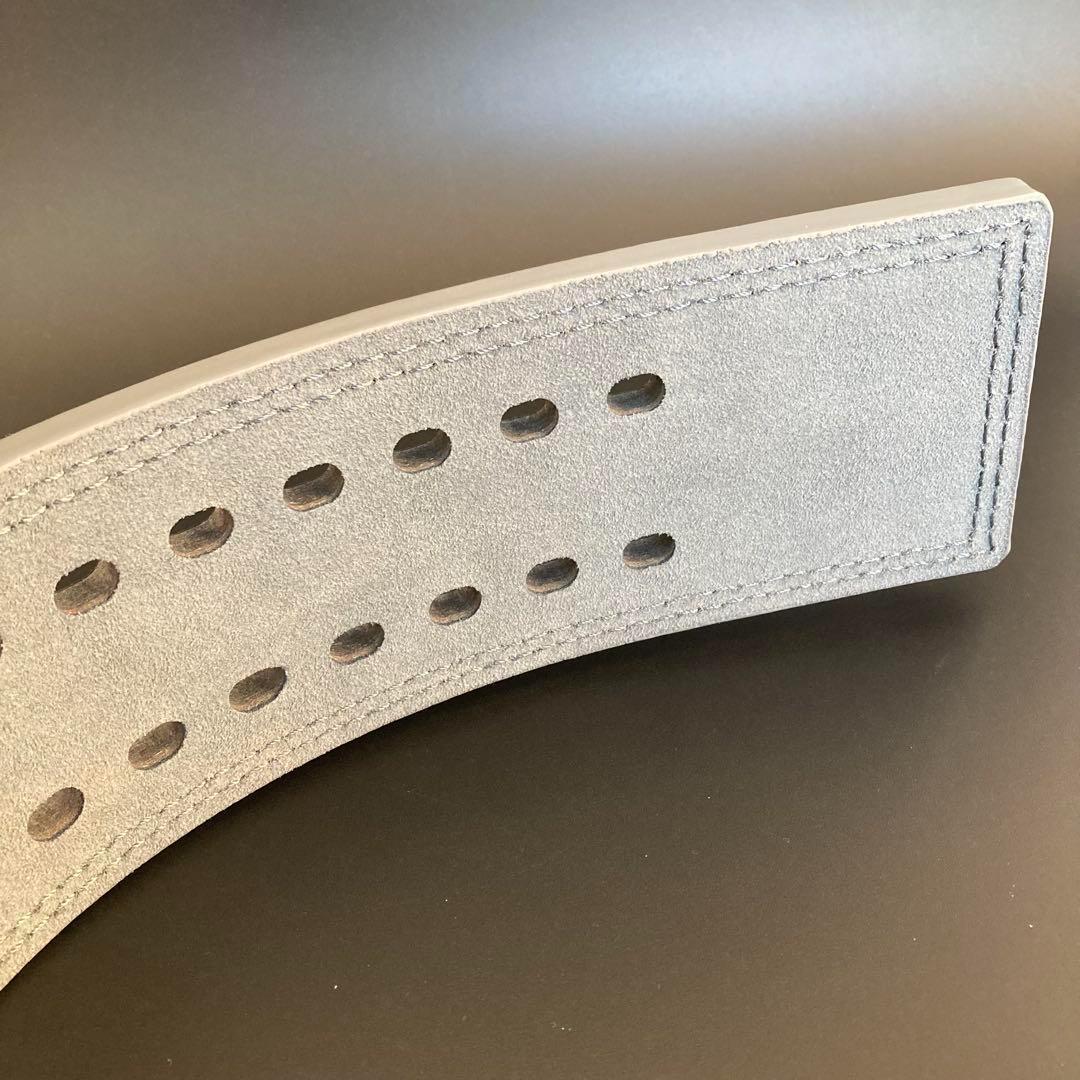 本革13ミリ パワーベルト パワーリフティング 筋トレ レバーアクション グレー