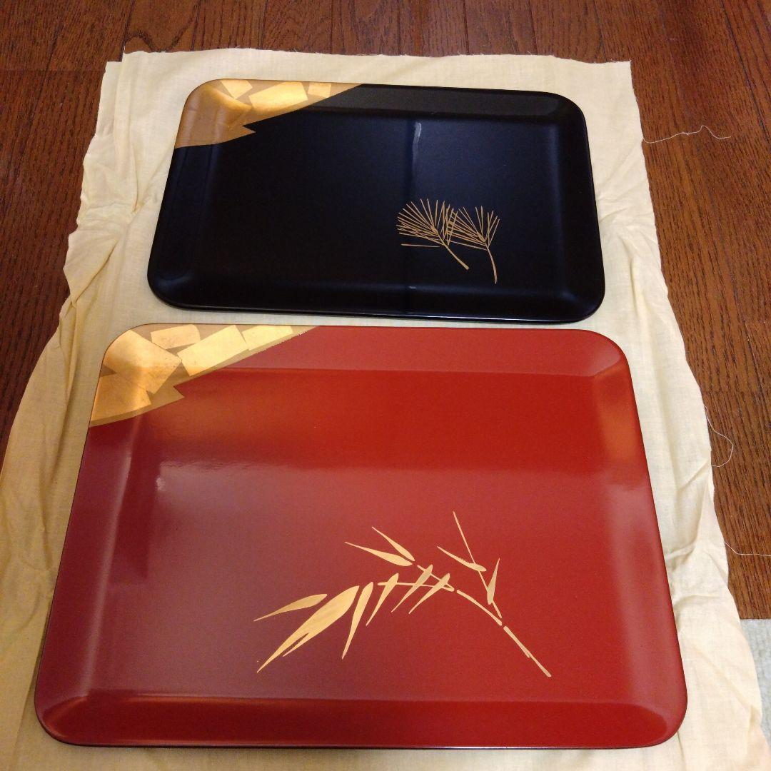 漆器 トレイ 2枚セット