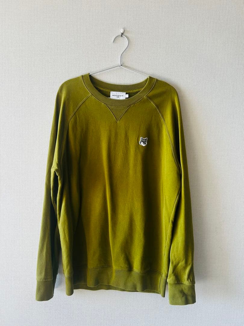 MAISON KITSUNÉ オリーブグリーン トレーナー L