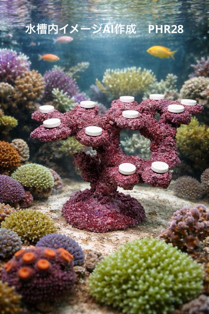 【送料無料】人工ライブロック　PHR28／12穴加工　アク抜き済み安心塗料使用