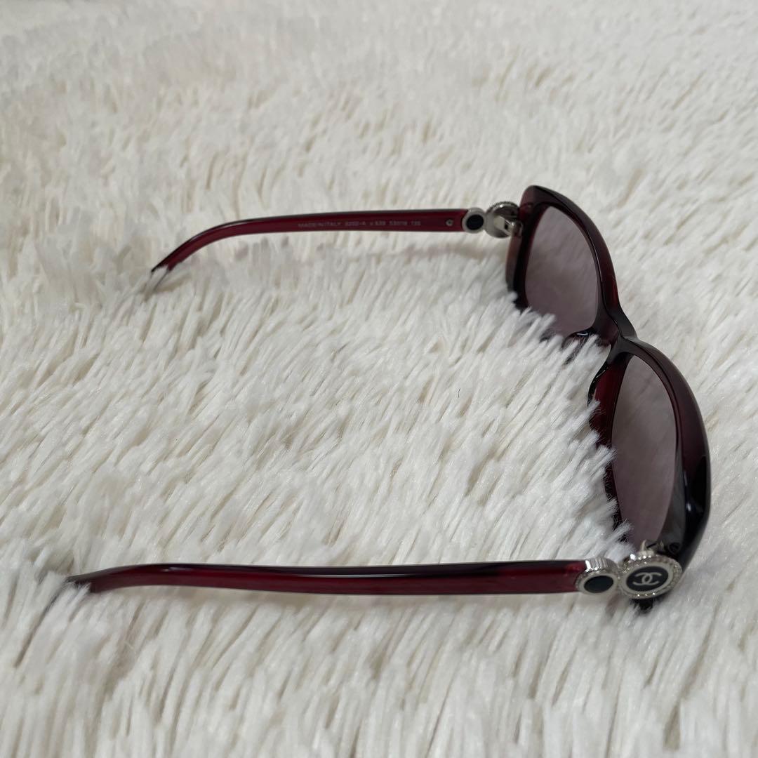 美品 シャネル 3202 ココマーク サングラス ボルドー 53□16