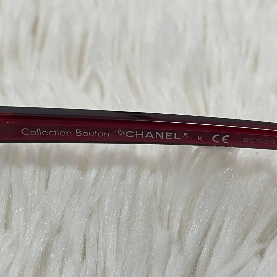 美品 シャネル 3202 ココマーク サングラス ボルドー 53□16